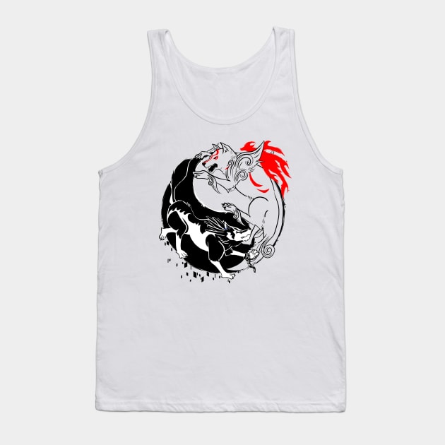 Yin Yang Wolves Tank Top by leo_queval